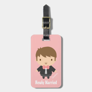 Cute Wedding Groom Boy in Tuxedo Luggage Tag