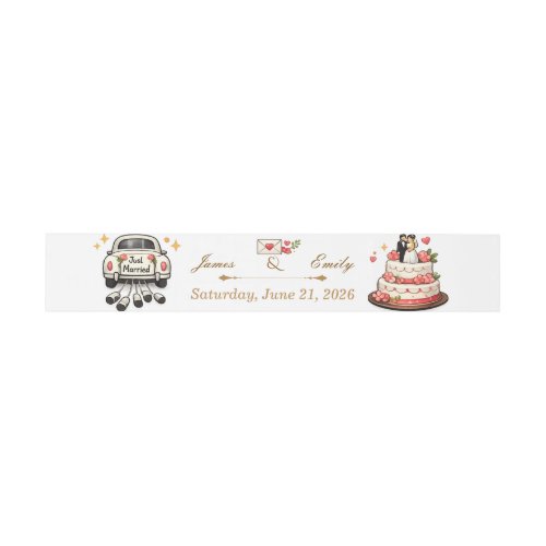 Cute Wedding Invitation Belly Bands Band