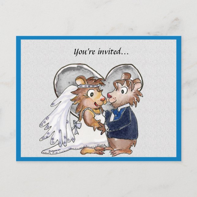 Cute Wedding Invitation Save the Date Cards (Front)