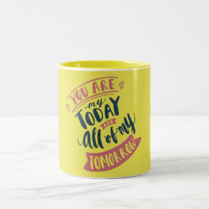 "Cute Wedding Lettering" Mug for Couples