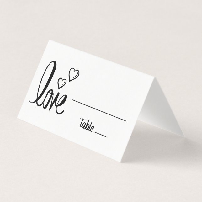 Cute Wedding Love Heart Black White Bridal Shower (Front)