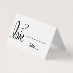 Cute Wedding Love Heart Black White Bridal Shower