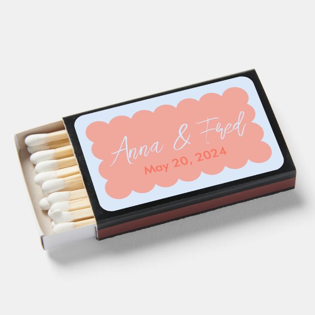 Cute Wedding Matchboxes (Front Open)