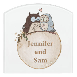 Cute Wedding Owl Sign