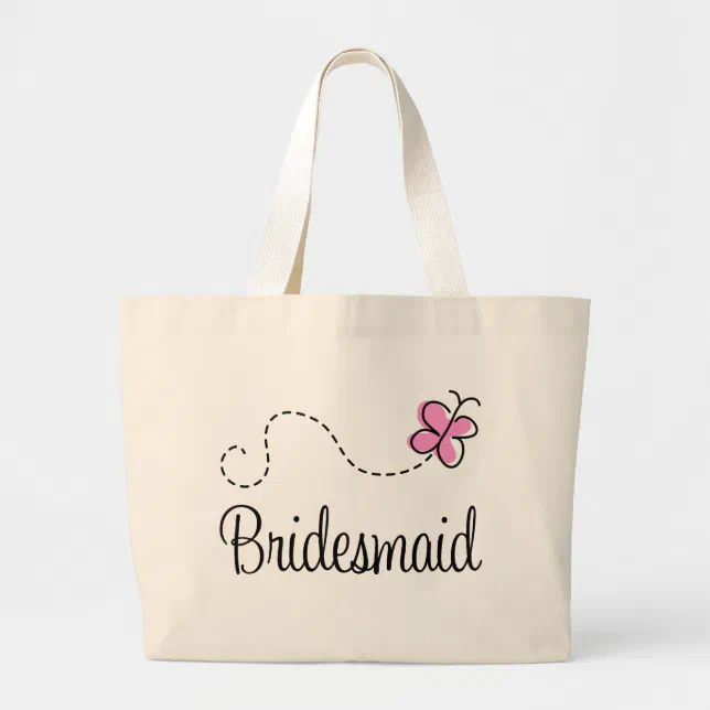 Cute Wedding Party Bridesmaid Tote Bag | Zazzle