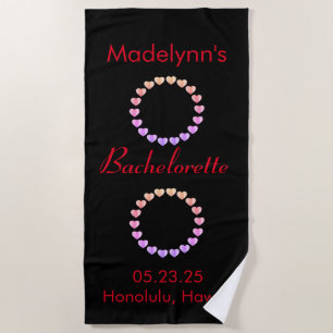 Cute Wedding Party Favor Personalized Beach Towel