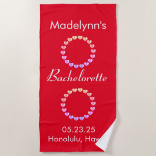Cute Wedding Party Favor Personalized  Beach Towel