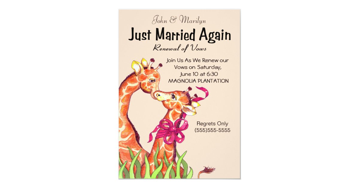 Cute Wedding Renewal Vows Invitations Zazzle.com