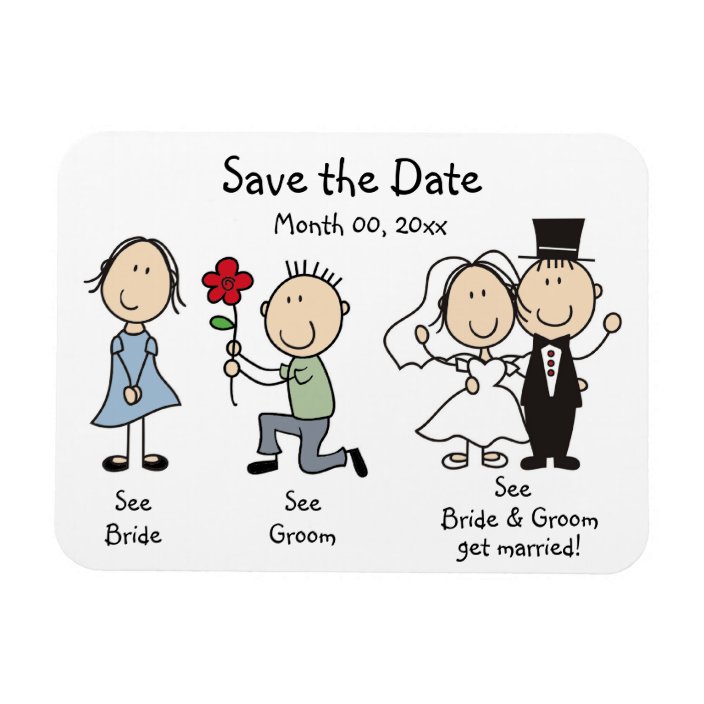 Cute Wedding Save The Date Magnets Zazzle Com