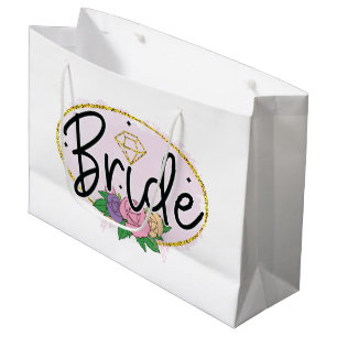 Cute Wedding Shower Bride Large Gift Bag