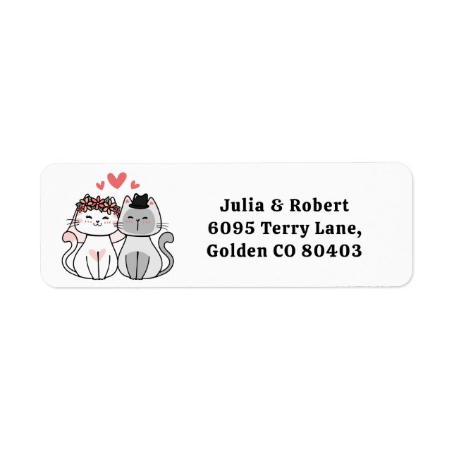 Cute  Wedding Theme  Label (Front)
