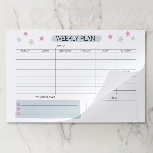 Cute Weekly to_do List Weekly Planner Custom Paper Pad