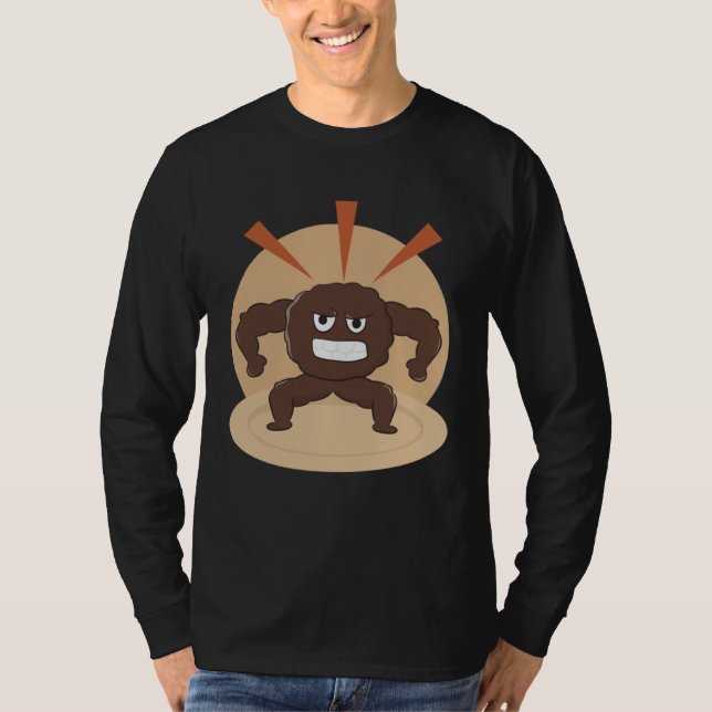Cute Weightlifting Falafel Muscles Bodybuilding Gy T-Shirt (Front)