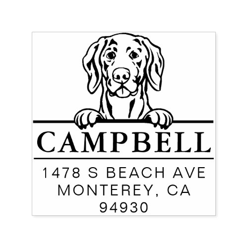 Cute Weimaraner Custom Dog Address Stamp 