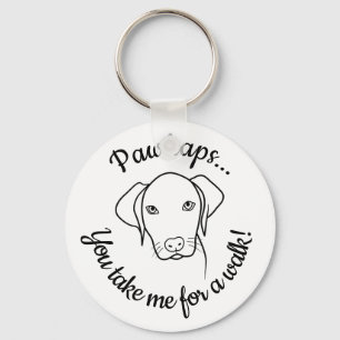 Cute Weimaraner dog in need for a walk Keychain