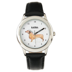 Cute Weiner Dachshund Dog Puppy Animal Girly Kids Watch
