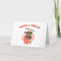 Cute Weiner Dog Halloween Card 