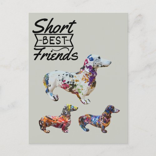 Cute Weiner Dogs  Friendship Postcard