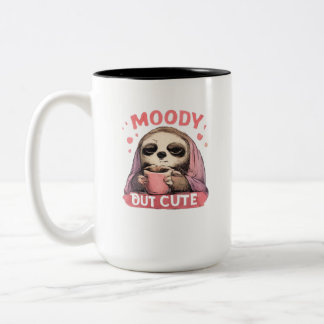 Cute Weird Humor Graphic Two-Tone Coffee Mug