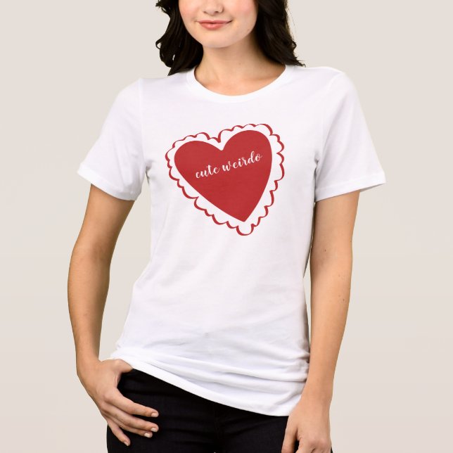 Cute Weirdo Heart Tri-Blend Shirt (Front)