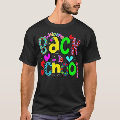 Cute Welcome Back to school first day of school te T_Shirt