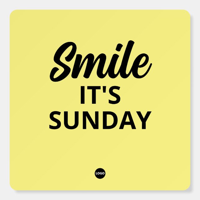 Cute Welcome Sign | Smile It's Sunday (Front)