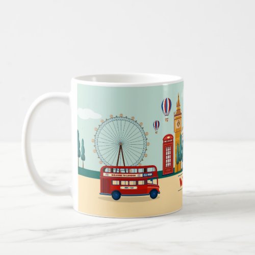 Cute Welcome to London Coffee Mug