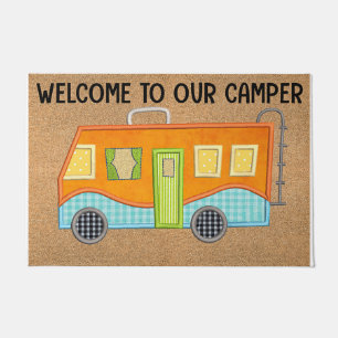 Cute Welcome To Our Camper Doormat, Camping Doormat