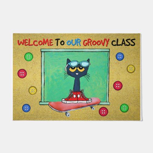 Cute Welcome To Our Groovy Class  Doormat