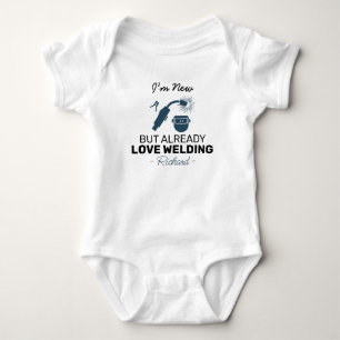 Cute Welder Baby I’m New but Already Love Welding Bodysuit