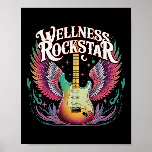Cute Wellness Rockstar Workout Diva Yoga Pt Tribe  Poster (Front)