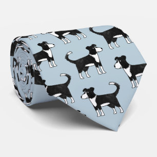 Cute Welsh Border Collie Sheep Dog Pattern Neck Tie