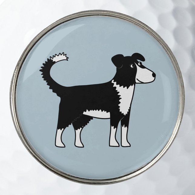 Cute Welsh Border Collie Sheepdog Golf Ball Marker (Creator Uploaded)
