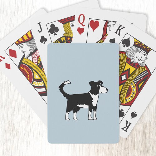 Cute Welsh Border Collie Sheepdog Poker Cards