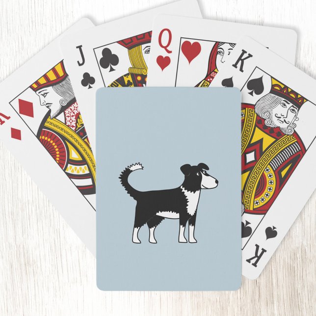 Cute Welsh Border Collie Sheepdog Poker Cards (Welsh Border Collie Sheepdog dog playing cards)