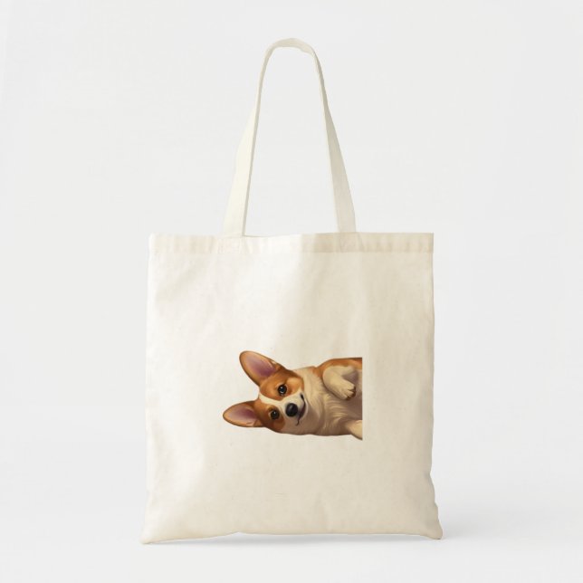 Cute Welsh Coggy Character Tote Bag (Front)