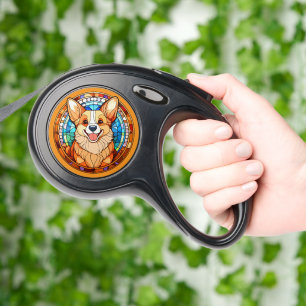 Cute Welsh Corgi Dog Breed Artsy Retractable Pet Leash