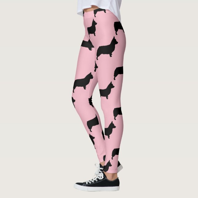 Cute Welsh Corgi Dog Pattern Leggings (Left)