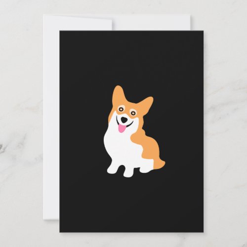 Cute Welsh Pembroke Corgi Puppy Birthday Invitation