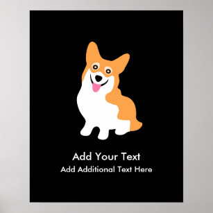 Cute Welsh Pembroke Corgi Puppy Poster