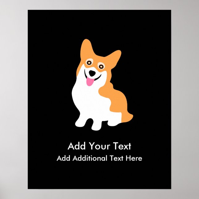 Cute Welsh Pembroke Corgi Puppy Poster (Front)