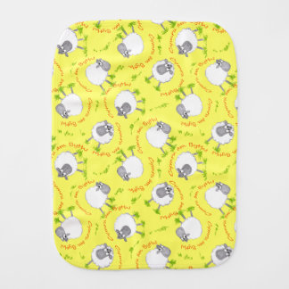 Cute Welsh Sheep, Wales Forever, Baby Burp Cloth