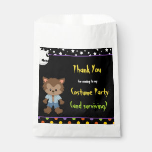 Cute Werewolf Boy Halloween Costume Party Favor Bag