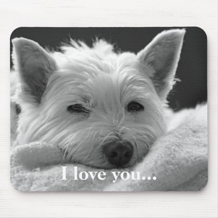 Cute West Highland Terrier Dog Mousemat / Mousepad