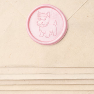 Cute West Highland Terrier Dog Wax Seal Sticker
