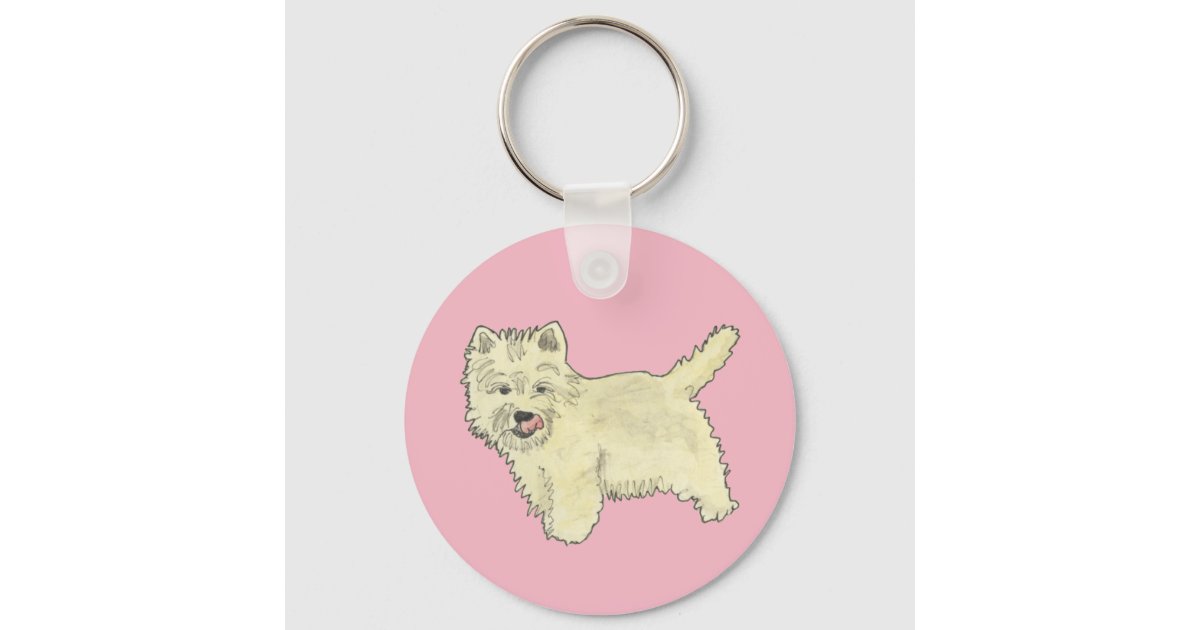 Westy keyrings / West Highland White Terrier key chains and dog