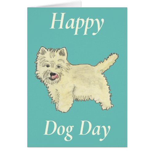 Cute West Highland Terrier Happy Dog Birthday