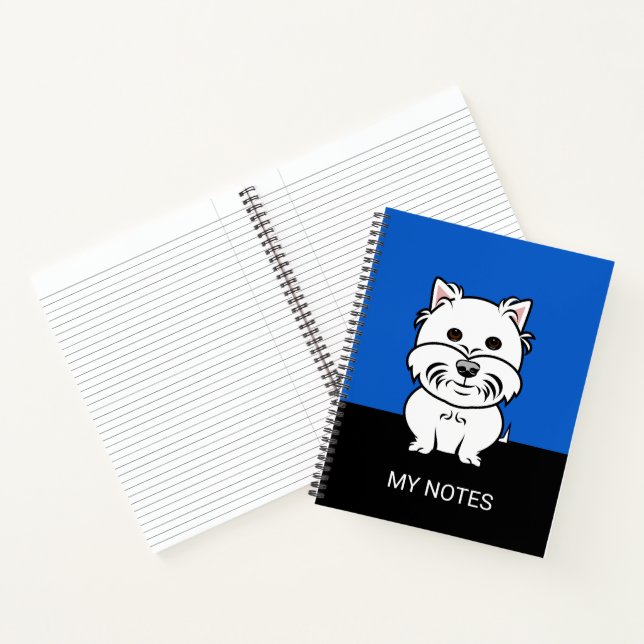 Cute West Highland Terrier Notebook (Inside)