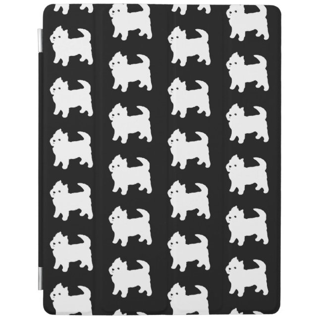 Cute West Highland Terrier - Westie Pattern iPad Smart Cover (Front)