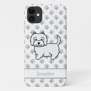 Cute West Highland White Terrier Dog And Name iPhone 11 Case